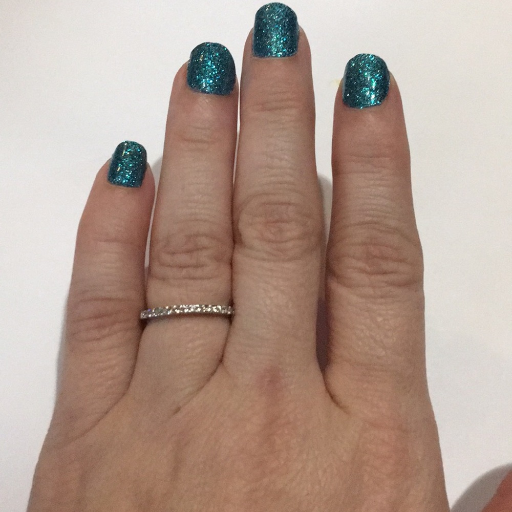 .925 Sterling Silver Anniversary Cz band